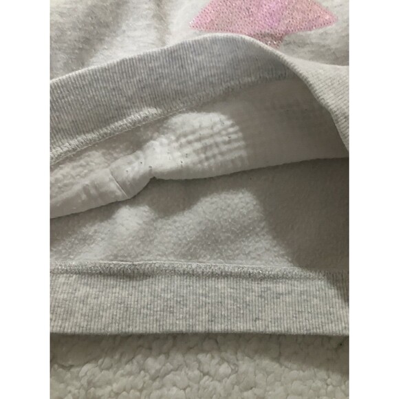 Ficcus Girls Grey Long Sleeve Sweatshirt w/ Bright Pink Stars | Size 10 - Picture 10 of 10